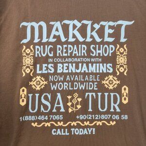 Chinatown Market Les Benjamins Brown Short Sleeve Men's Tee T Shirt Size XL